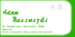 adam musinszki business card